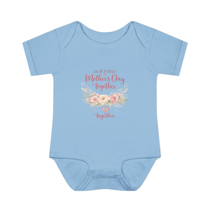 First Mother's Day Together – Mommy & Me Matching Set (Light Blue)