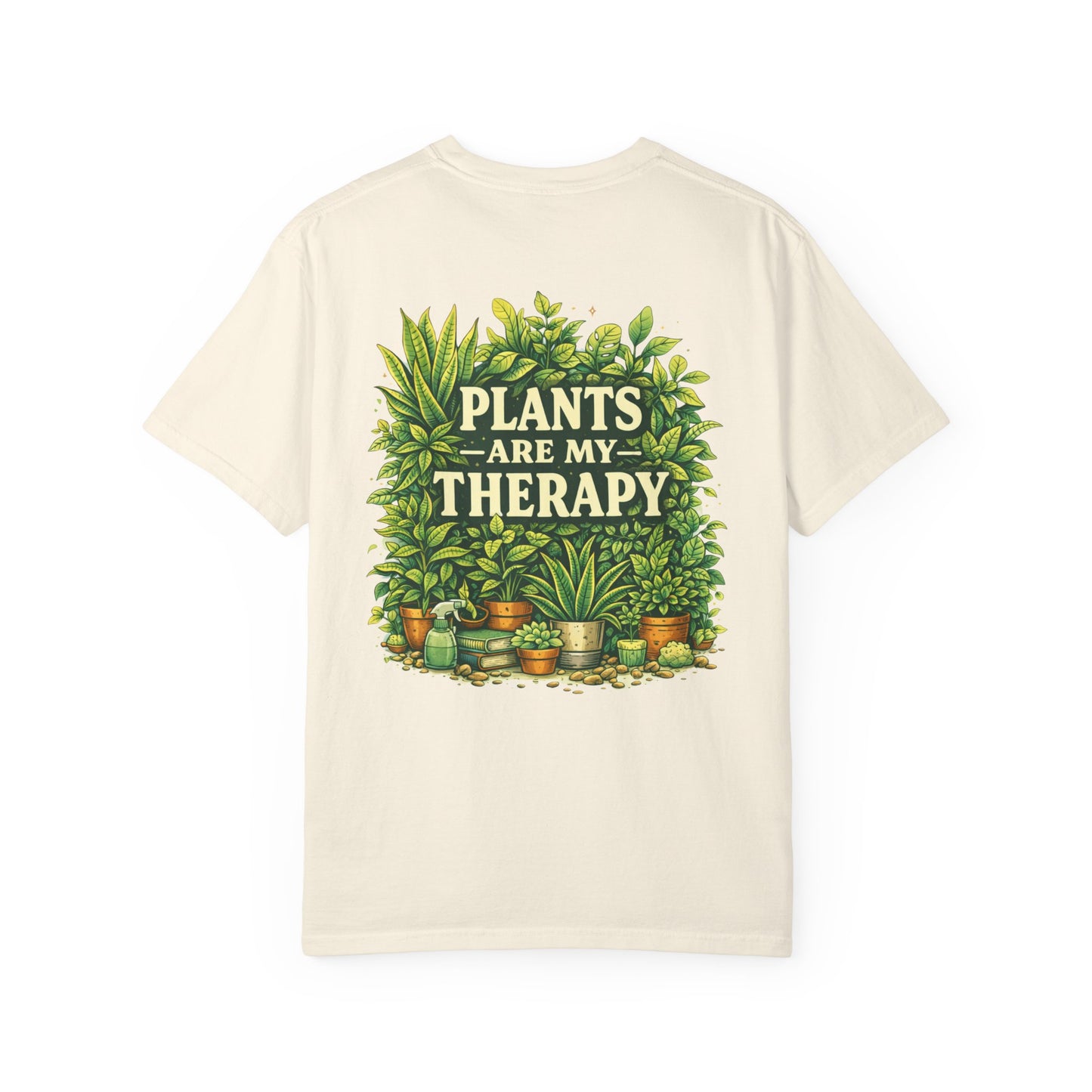 Plants Are My Therapy Shirt – Plant Lover Back Print Tee