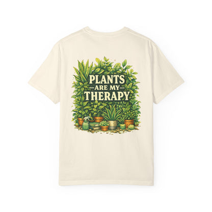 Plants Are My Therapy Shirt – Plant Lover Back Print Tee