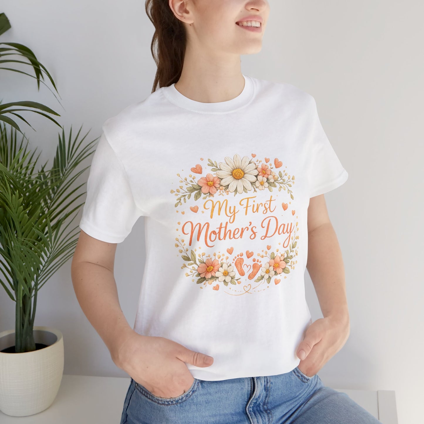 My First Mother's Day T-Shirt — Floral New Mom Gift Tee