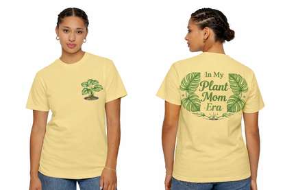 In My Plant Mom Era Shirt, Plant Lover Tee, Botanical Mom Shirt, Monstera Plant Shirt, Plant Lady Gift, Front and Back Graphic Tee
