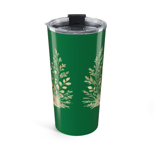 Mama Est. 2026 20oz Tumbler — Green Floral Stainless Travel Cup
