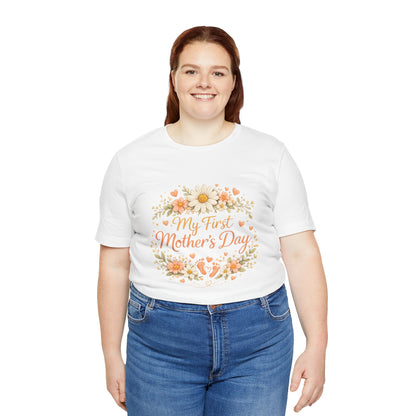 My First Mother’s Day Shirt, New Mom T-Shirt, Floral Mother’s Day Tee, First Mother’s Day Outfit, Gift for New Mom