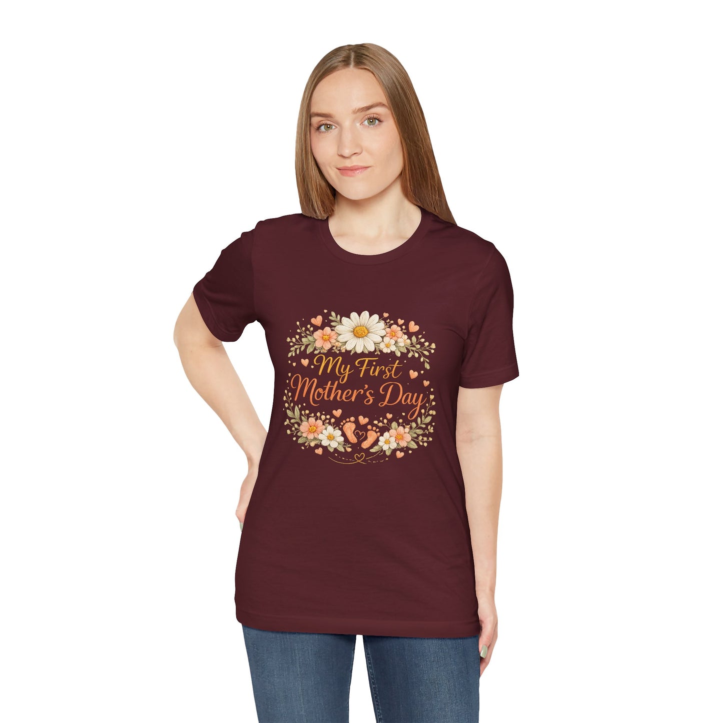 My First Mother’s Day Shirt, New Mom T-Shirt, Floral Mother’s Day Tee, First Mother’s Day Outfit, Gift for New Mom